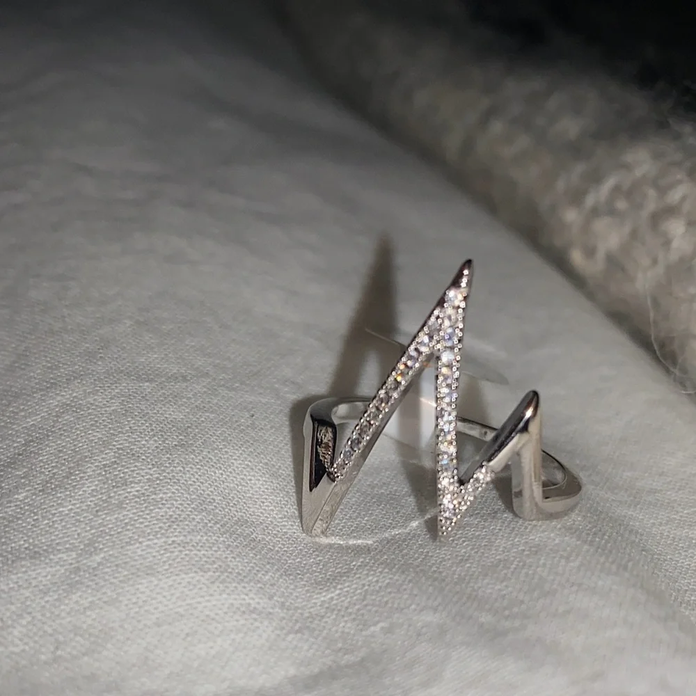 Geometric Heartbeat ring